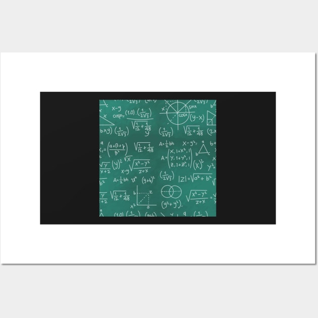 Math Formulas Chalkboard School Geek Wall Art by Blue Planet Boutique